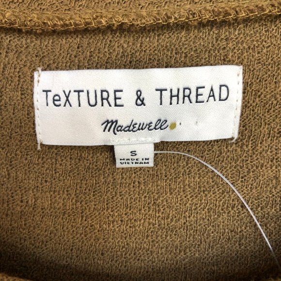 Madewell Texture & Thread Modern Side Tie Top Weathered Olive Sz S NWT - Picture 6 of 13